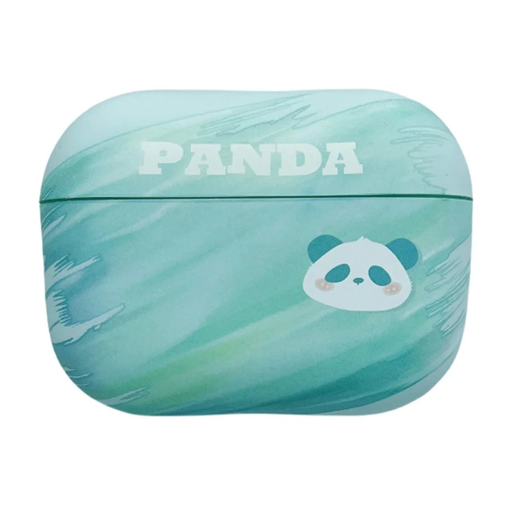 Hard PC Case for AirPods Pro 2 Matte Cartoon Panda Pattern Printing Protective Cover - 1
