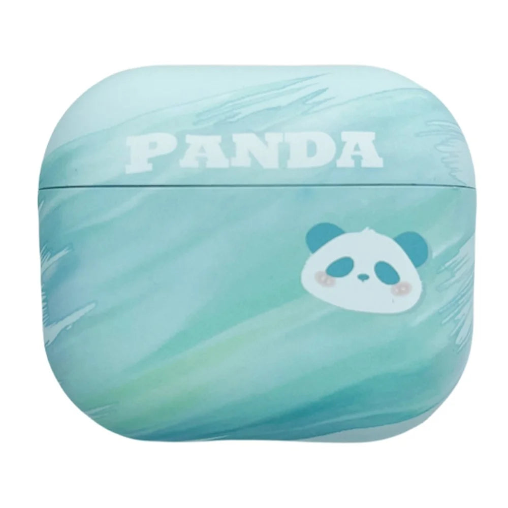 For Apple AirPods Pro Matte PC Case Cartoon Panda Pattern Printing Anti-scratch Protective Cover - 1
