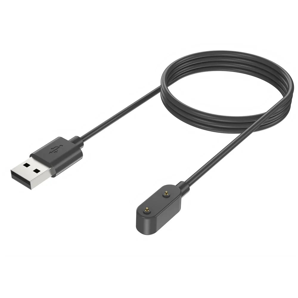 For Honor Choice Haylou Watch USB Watch Charger Magnetic Charging Dock with 100cm Cable - Black - 1