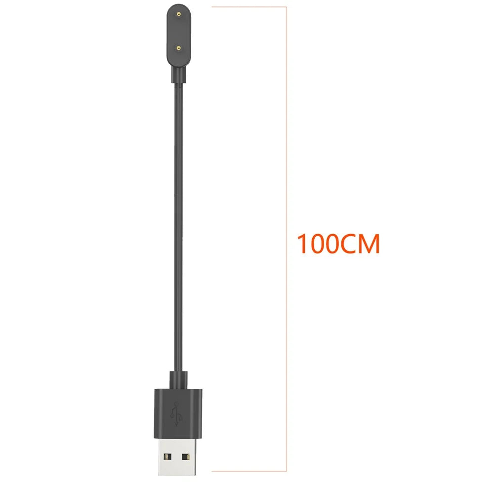 For Honor Choice Haylou Watch USB Watch Charger Magnetic Charging Dock with 100cm Cable - Black - 7