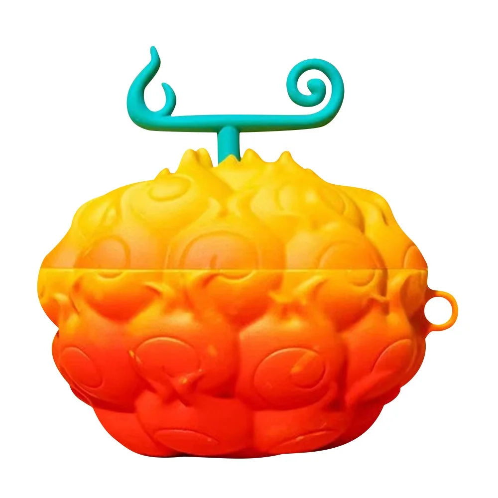 No.5 For Xiaomi Redmi Buds 3 Earphone Shell Lovely Cartoon Shape Earphone Protective Cover - Flame-Flame Fruit - 1