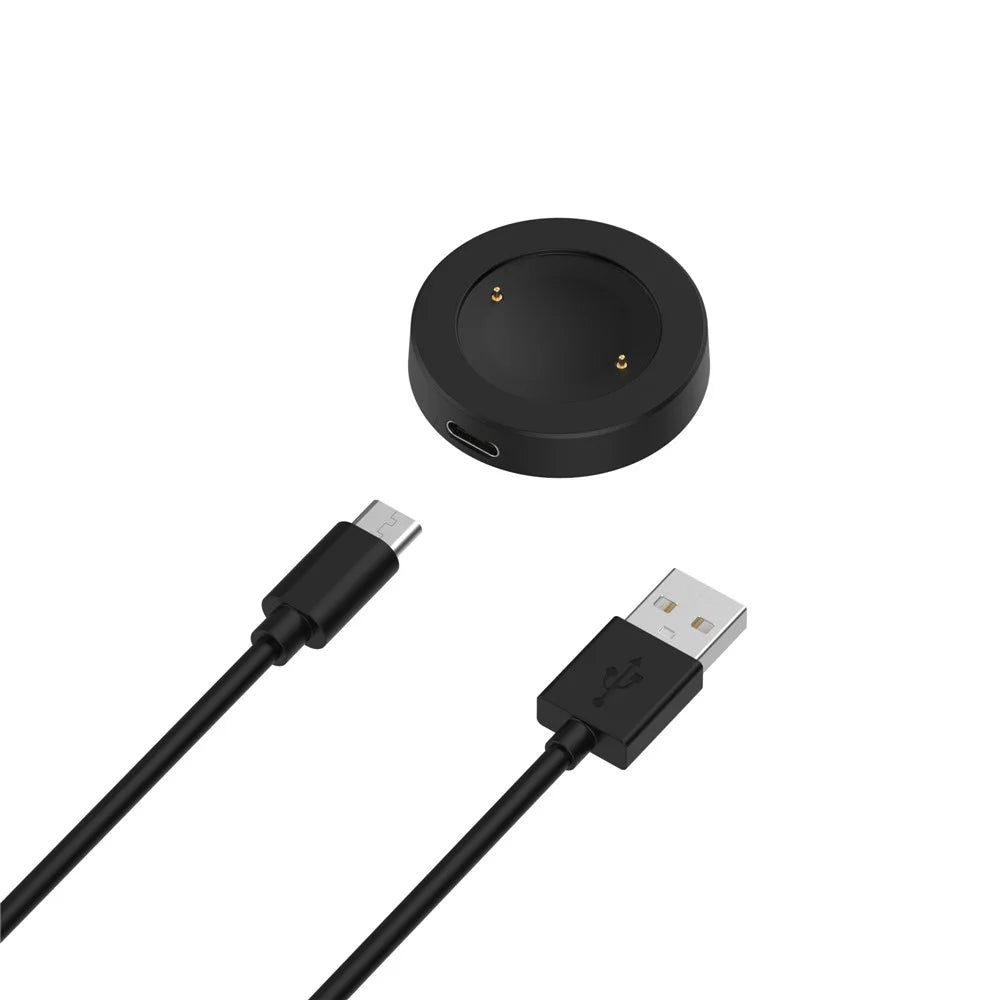 For Honor Watch GS 4 / Watch GS 3 MUS-B19 / Watch 5 / Watch 4 TMA-L19 Charging Dock Watch Charger with 1m Splittable Cable - Black - 5