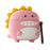 For Huawei FreeBuds 4 Cartoon Silicone Protective Cover Bluetooth-compatible Earphone Dustproof Shell - Pink Dinosaur - 1
