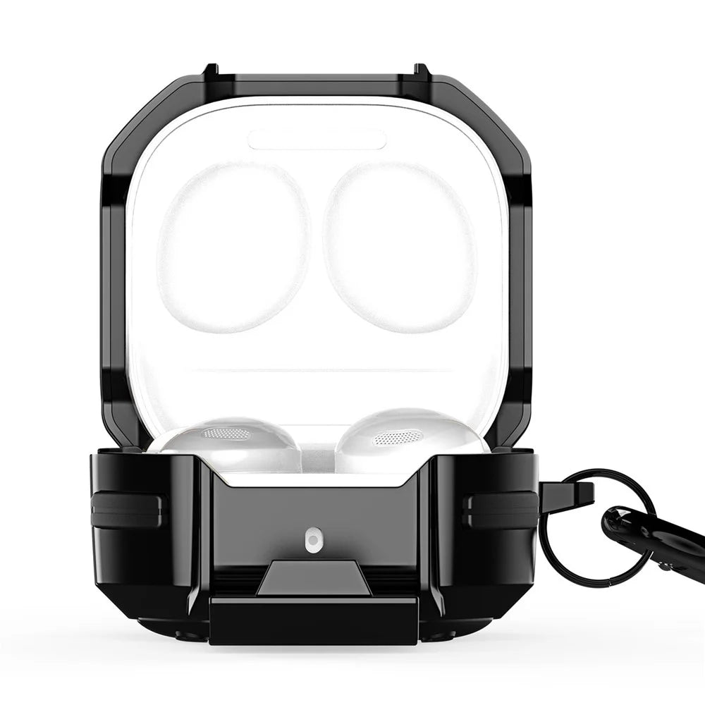 DUX DUCIS SECG Series for Samsung Galaxy Buds Live / Buds Pro / Buds2 / Buds2 Pro / Buds FE Earphone Case PC+TPU Cover - Black - 2