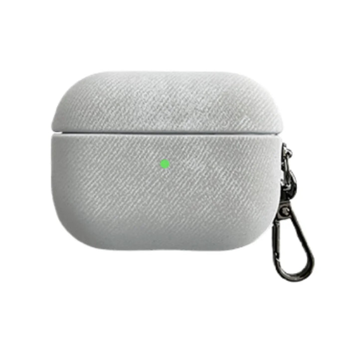 For Apple AirPods Pro 2 Bluetooth-compatible Earphone Protective Cover Suede Texture TPU Case with Metal Buckle - Grey - 1