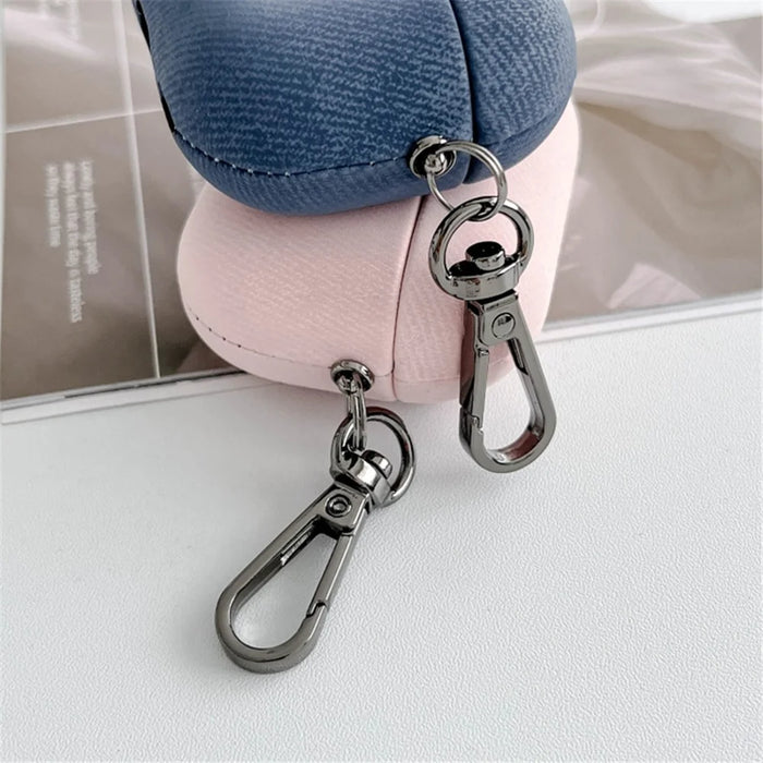 For Apple AirPods Pro 2 Bluetooth-compatible Earphone Protective Cover Suede Texture TPU Case with Metal Buckle - Grey - 4