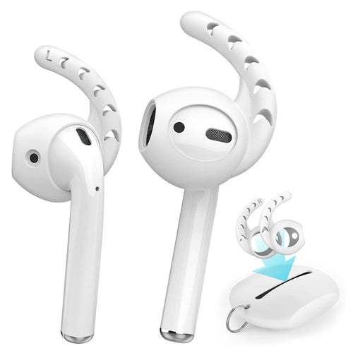 AHASTYLE PT14 for Apple AirPods with Charging Case (2016)  /  (2019)  /  AirPods with Wireless Charging Case (2019) 1 Pair Ear Hooks Ear Tips - White - 1