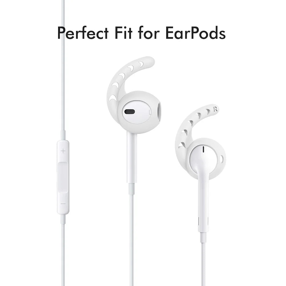 AHASTYLE PT14 for Apple AirPods with Charging Case (2016)  /  (2019)  /  AirPods with Wireless Charging Case (2019) 1 Pair Ear Hooks Ear Tips - White - 5