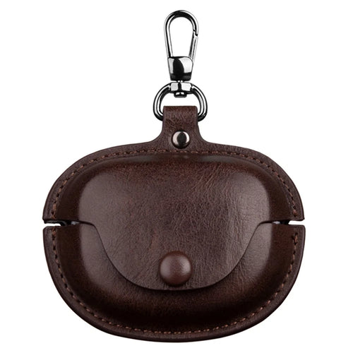For Bose QuietComfort Ultra Earphone Case PU Leather+PC Bluetooth-compatible Earbud Protective Cover - Dark Brown - 1