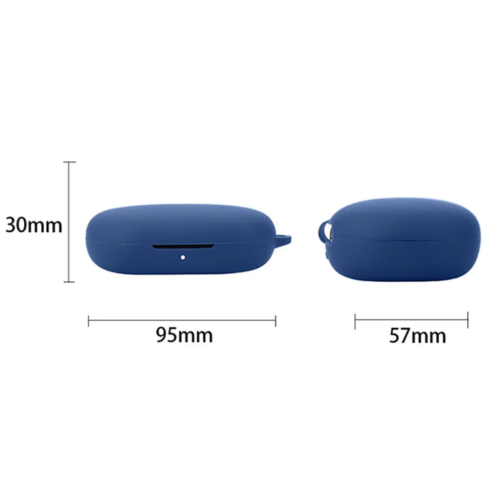For Honor TiinLab Case Anti-Lost Shockproof Headset Silicone Cover with Buckle - Dark Blue - 5
