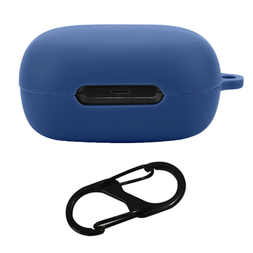 For Soundcore C30i Charging Case Cover Bluetooth-compatible Earbuds Silicone Case with Buckle - Dark Blue - 1