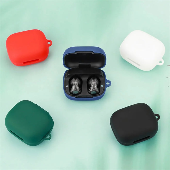 For Soundcore C30i Charging Case Cover Bluetooth-compatible Earbuds Silicone Case with Buckle - Dark Blue - 3