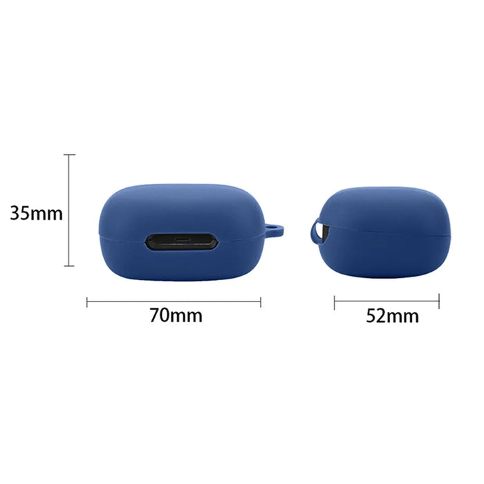 For Soundcore C30i Charging Case Cover Bluetooth-compatible Earbuds Silicone Case with Buckle - Dark Blue - 4