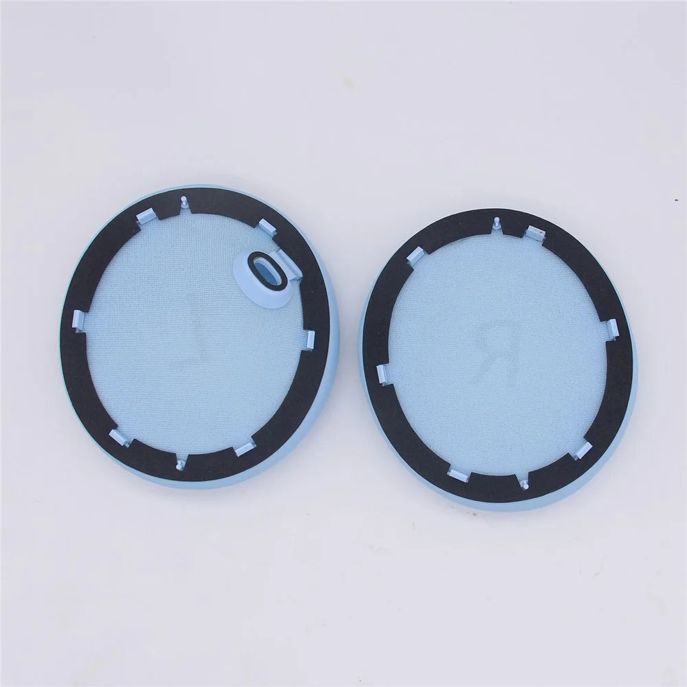 JZF-428 For Anker Soundcore Space One 1 Pair Headphone Earpads Protein Leather+Sponge Soft Earmuffs - Lake Blue - 2