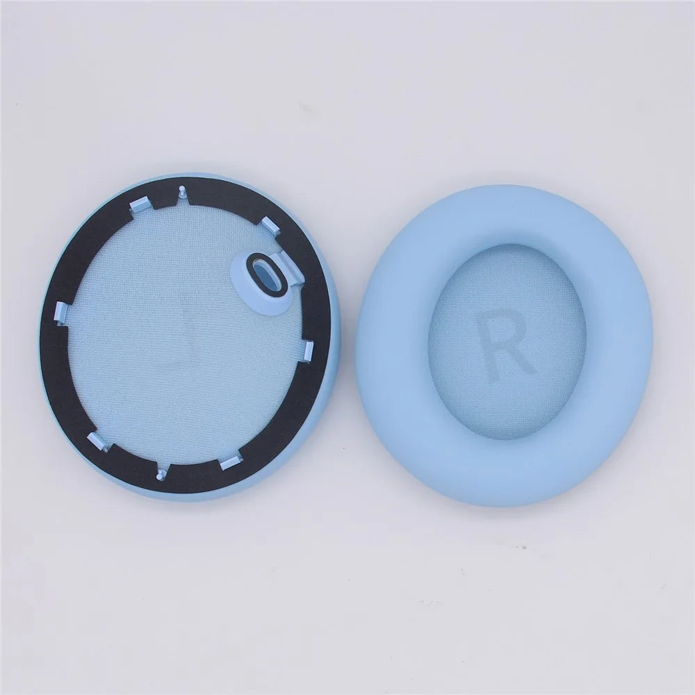 JZF-428 For Anker Soundcore Space One 1 Pair Headphone Earpads Protein Leather+Sponge Soft Earmuffs - Lake Blue - 3
