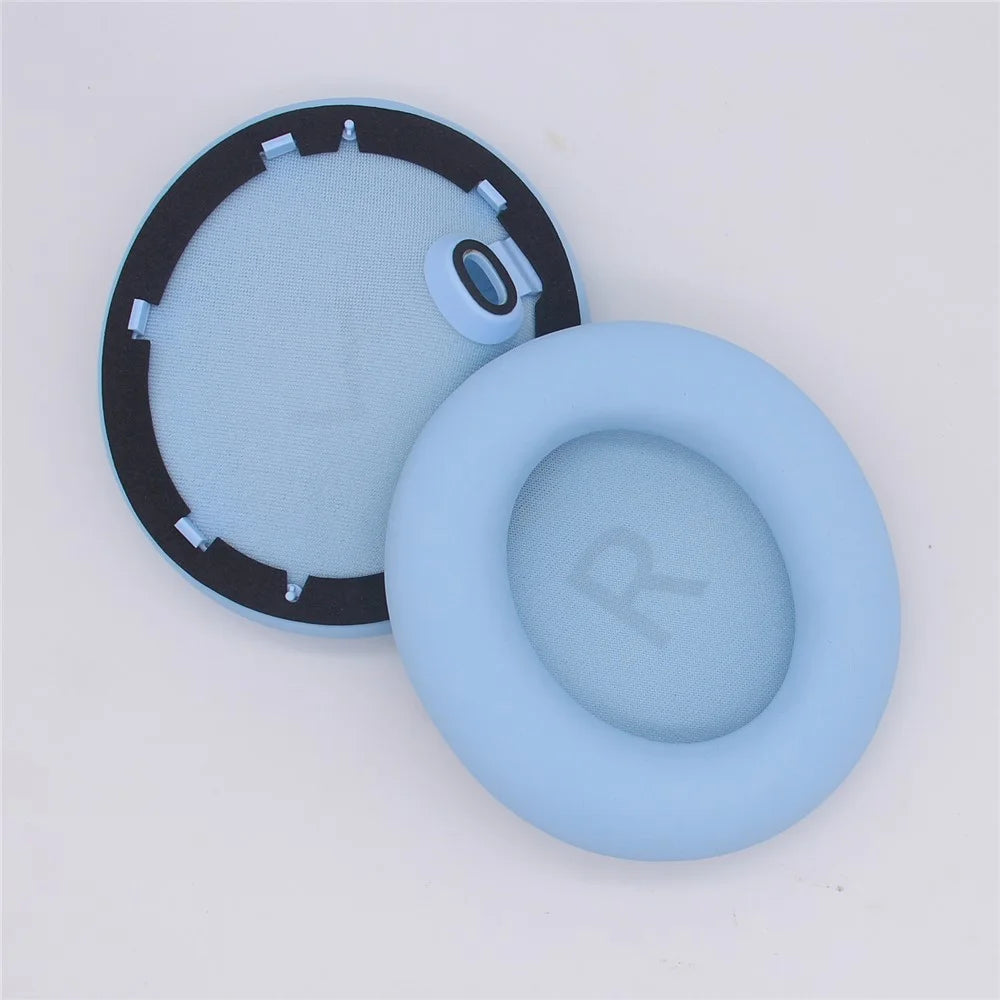 JZF-428 For Anker Soundcore Space One 1 Pair Headphone Earpads Protein Leather+Sponge Soft Earmuffs - Lake Blue - 4