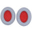 JZF-425 1 Pair Earpads for 1MORE SonoFlow Headphones Protein Leather Soft Earmuffs - Silver+Red - 1