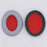 JZF-425 1 Pair Earpads for 1MORE SonoFlow Headphones Protein Leather Soft Earmuffs - Silver+Red - 2