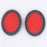 JZF-425 1 Pair Earpads for 1MORE SonoFlow Headphones Protein Leather Soft Earmuffs - Silver+Red - 3