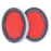 JZF-425 1 Pair Earpads for 1MORE SonoFlow Headphones Protein Leather Soft Earmuffs - Silver+Red - 4
