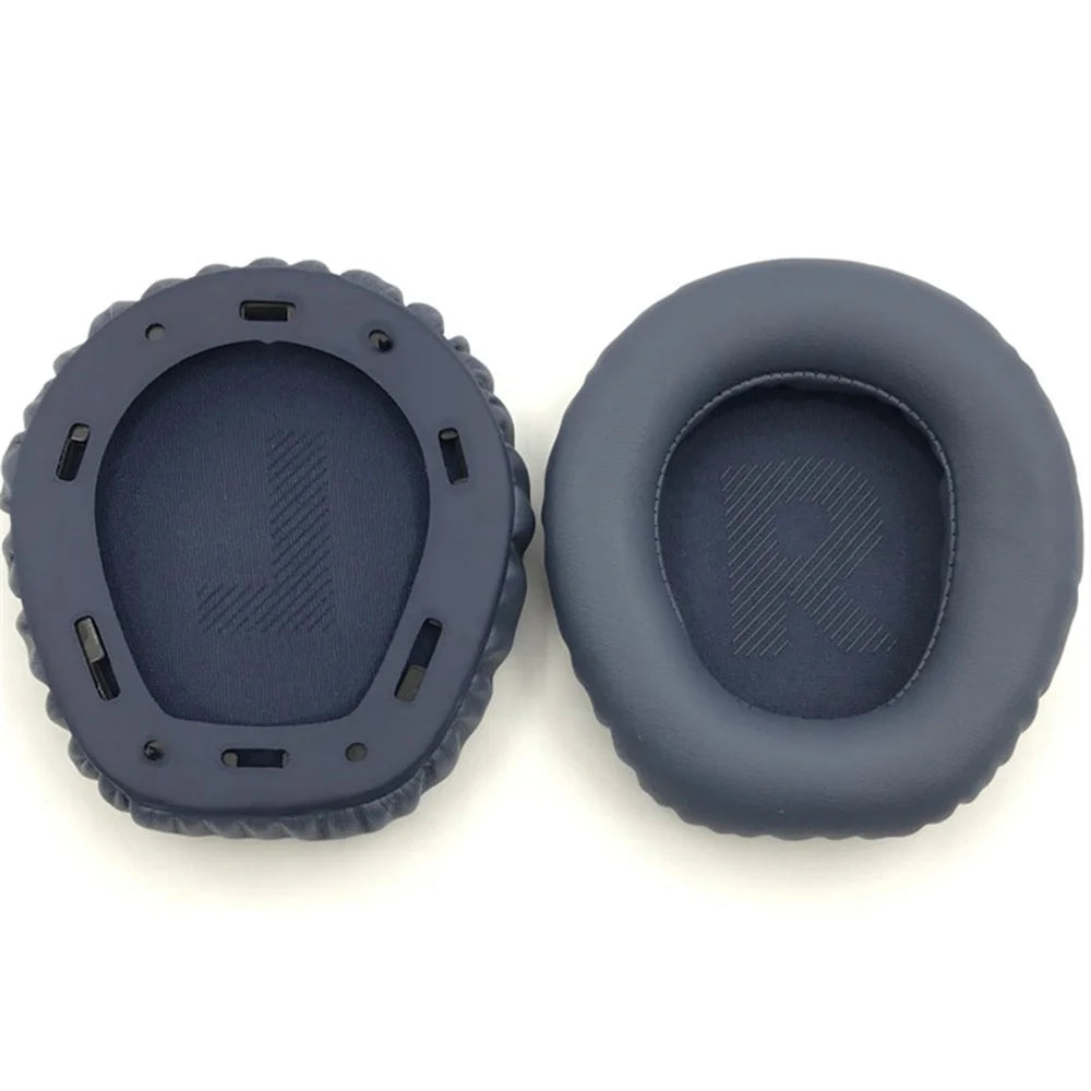 JZF-426 1 Pair Headset Ear Cushions for JBL Quantum 100 Soft Protein Leather Ear Pads - Navy Blue - 2