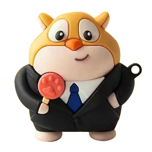 No.2 Silicone Sleeve for Xiaomi Redmi AirDots 3 Pro Cute Cartoon Shape Earphone Cover - Tuxedo Bear - 1
