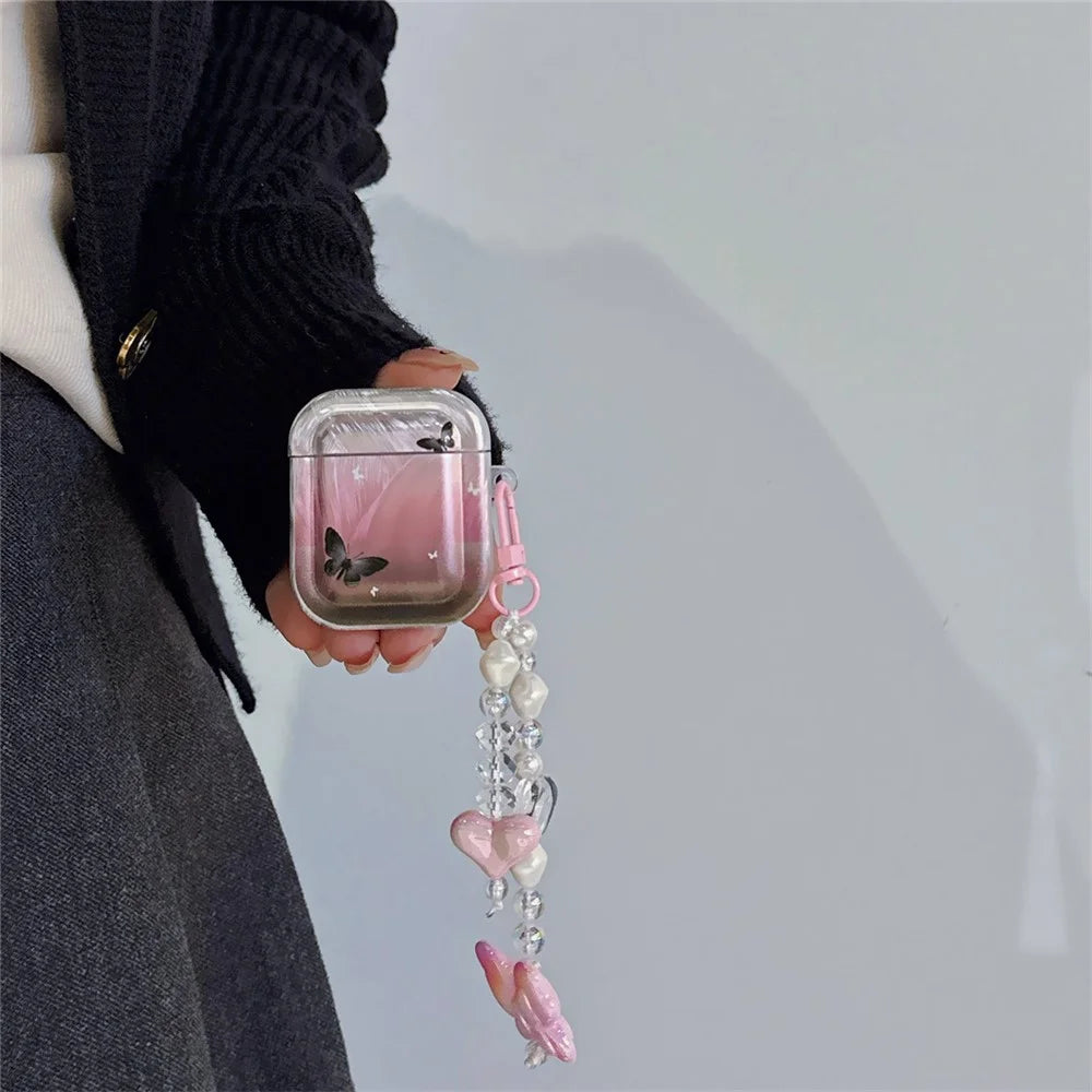 For Apple AirPods with Charging Case (2016) / (2019) / AirPods with Wireless Charging Case (2019) TPU Cover Earphone Protective Case with Pendant - 2