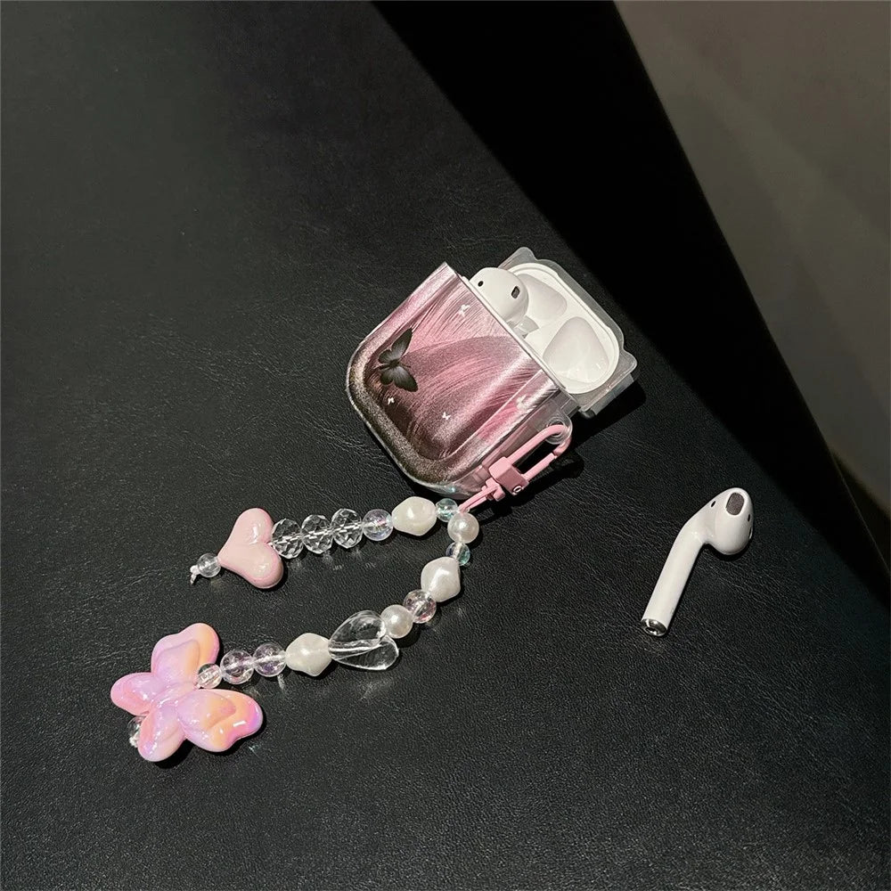 For Apple AirPods with Charging Case (2016) / (2019) / AirPods with Wireless Charging Case (2019) TPU Cover Earphone Protective Case with Pendant - 3