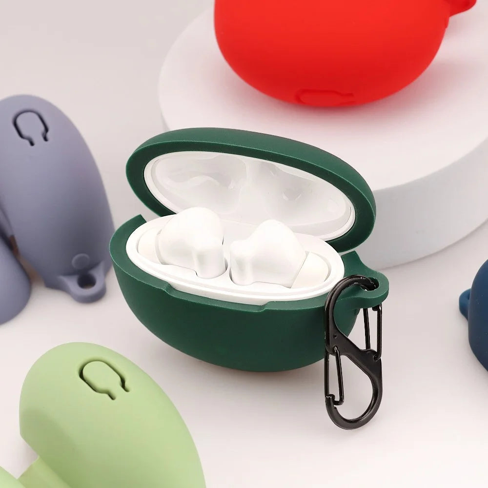 For Huawei FreeBuds 4i Bluetooth-compatible Earphone Silicone Case Anti-drop Cover with Hanging Buckle - White - 5
