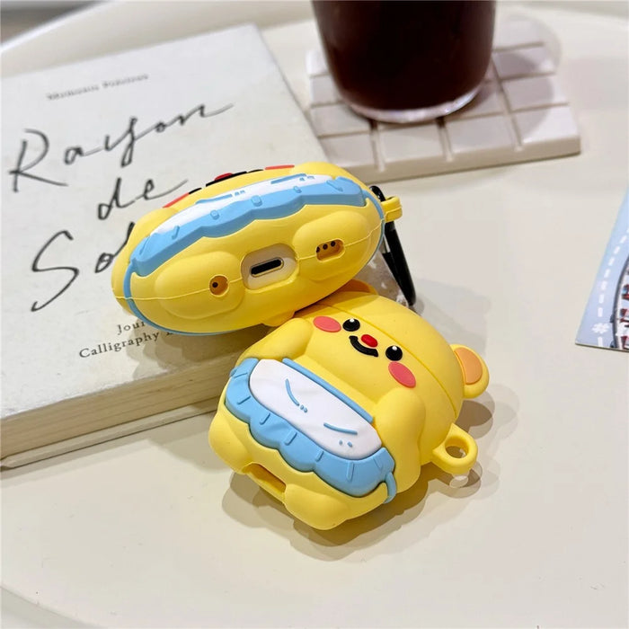 For Apple AirPods Pro / Pro 2 Case Bluetooth-compatible Earphone Protective Sleeve Cute Apron Bear Design - 6