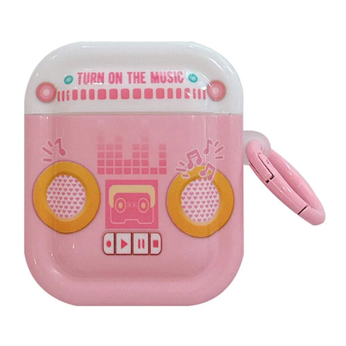 For Apple AirPods with Charging Case (2016) / (2019)  /  AirPods with Wireless Charging Case (2019) Retro TPU Protective Cover - Pink - 1