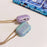 For Apple AirPods Pro Colorful Crocodile Texture PU Leather+PC Charging Bin Protective Case - Purple - 4