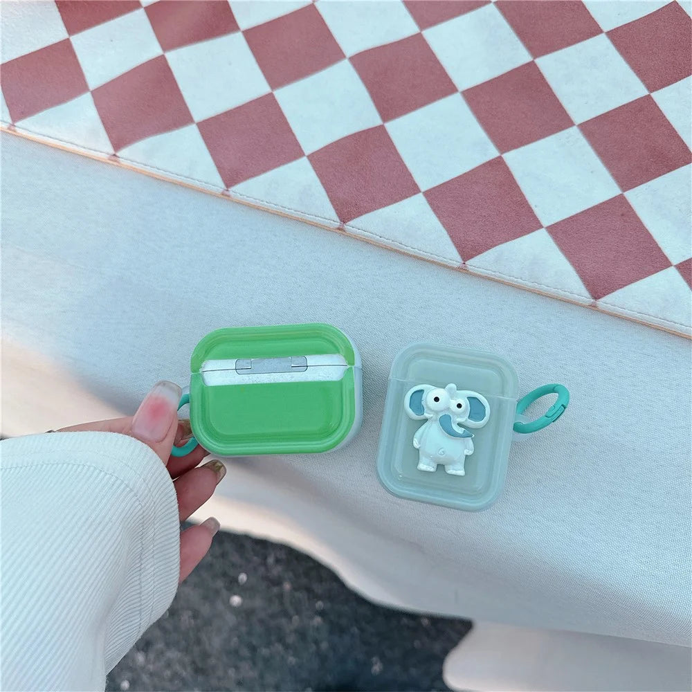 Cute Decor TPU Cover for Airpods Pro 2 / AirPods Pro Case Earphone Sleeve with Ring Buckle - Crocodile - 5