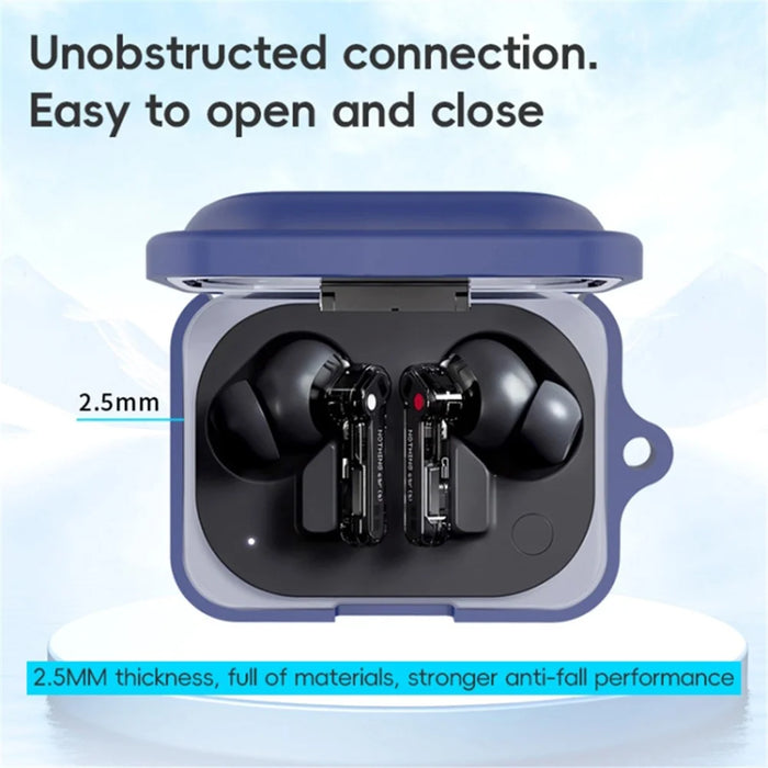 For Nothing Ear (A) Earphone Cover Protection Sleeve Silicone Case - Blue - 4