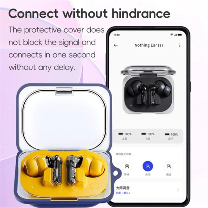 For Nothing Ear (A) Earphone Cover Protection Sleeve Silicone Case - Blue - 7