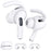 AHASTYLE PT189 For Apple Airpods Pro 2 Anti-Lost Ear Hooks Ear Tips Silicone Cover, 2Pairs: S / L - White - 1