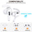 AHASTYLE PT189 For Apple Airpods Pro 2 Anti-Lost Ear Hooks Ear Tips Silicone Cover, 2Pairs: S / L - White - 3