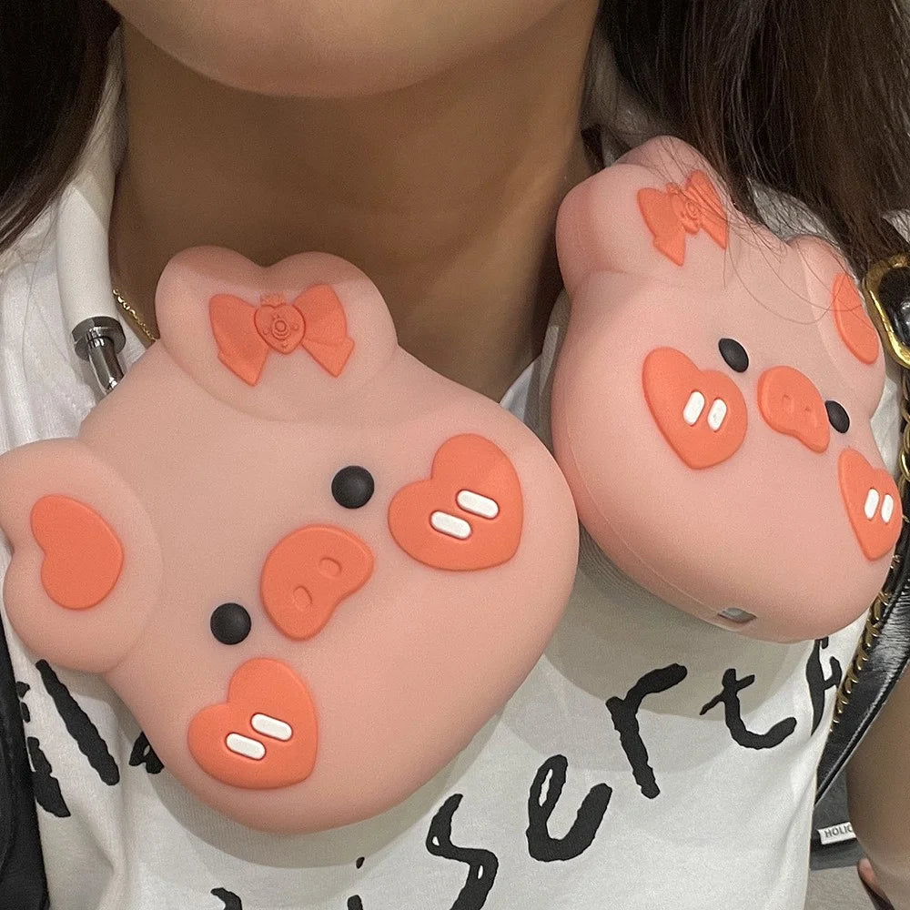 For AirPods Max with USB-C / Max Headphone Earpad Protector Soft Silicone Headset Cover Lovely Piggy Shape Design - 5