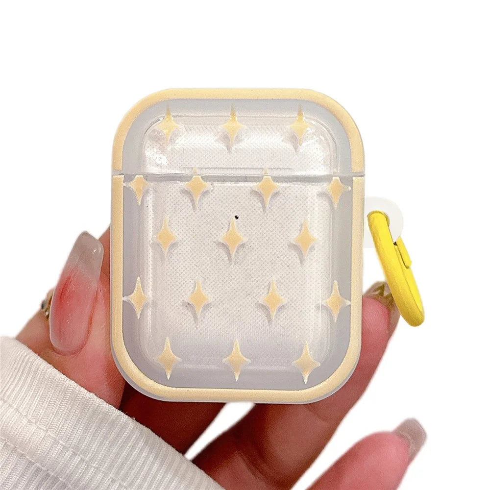 For Apple Airpods with Charging Case (2016) (2019) / Wireless Charging Case (2019) TPU Protective Cover with Buckle - Star - 1