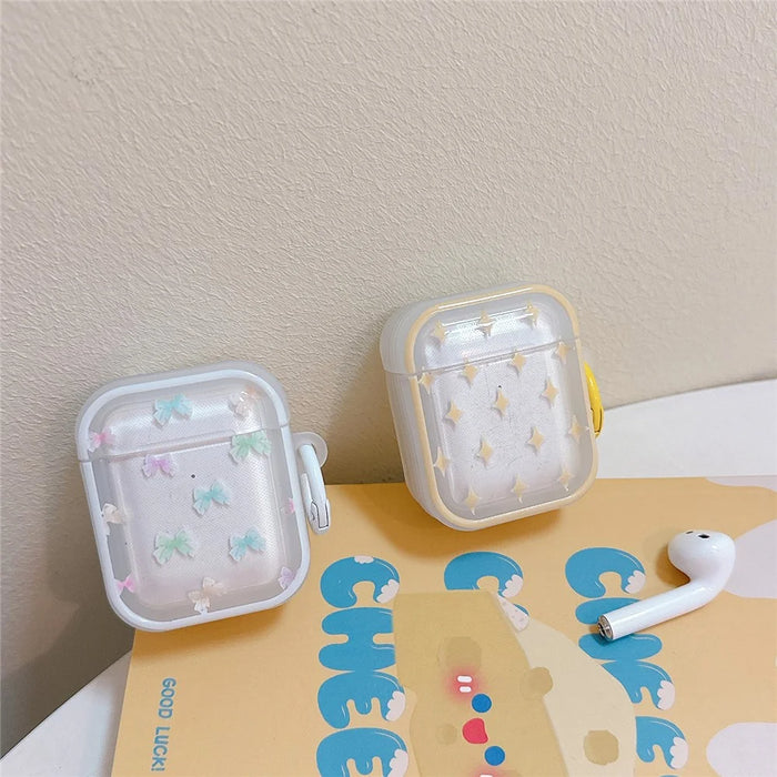 For Apple Airpods with Charging Case (2016) (2019) / Wireless Charging Case (2019) TPU Protective Cover with Buckle - Star - 3