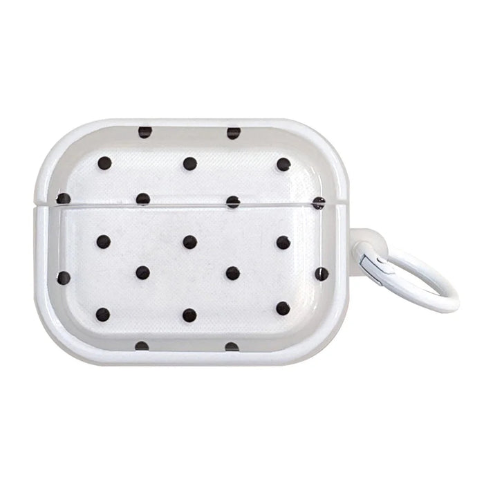For Apple Airpods Pro 2 / Pro Bluetooth-compatible Earphone Case Fresh Pattern TPU Protective Cover with Ring Buckle - Dot - 1
