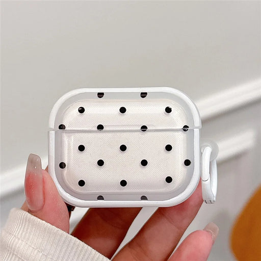 For Apple Airpods Pro 2 / Pro Bluetooth-compatible Earphone Case Fresh Pattern TPU Protective Cover with Ring Buckle - Dot - 2