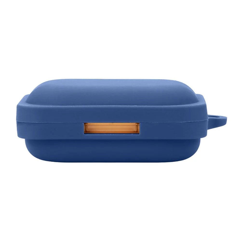 For Nothing Ear (A) Soft Silicone Case Anti-Lost Earphone Protective Cover with Buckle - Dark Blue - 1