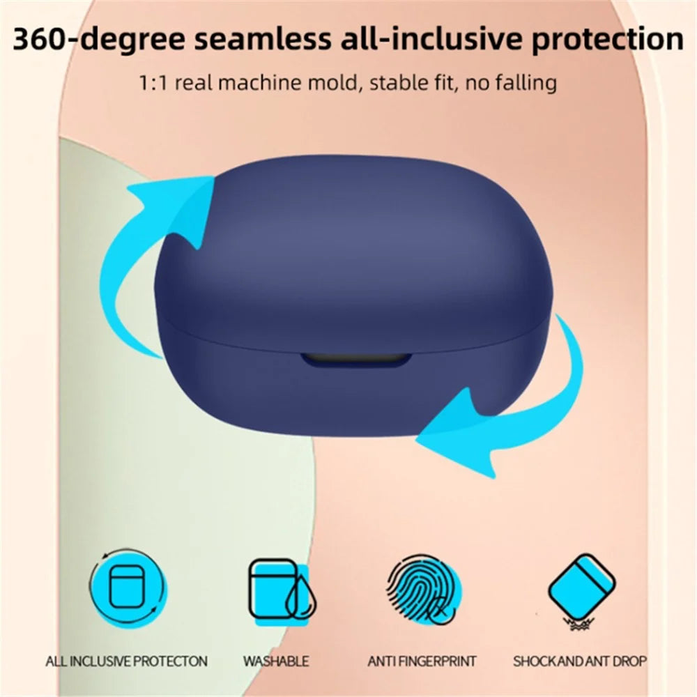 For Anker Soundcore R50i / P20i Silicone Cover Bluetooth-compatible Earphone Charging Case Sleeve - Red - 3