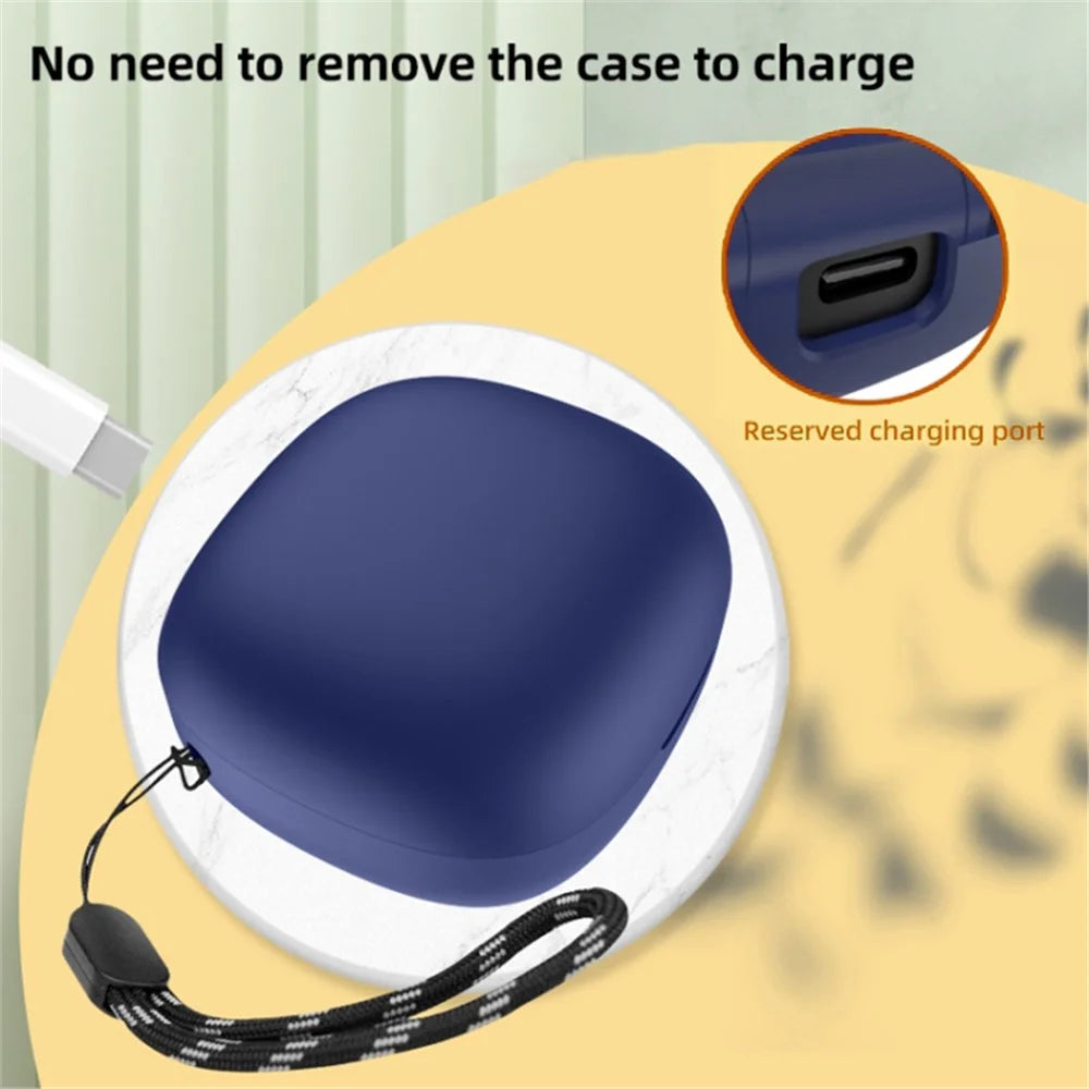 For Anker Soundcore R50i / P20i Silicone Cover Bluetooth-compatible Earphone Charging Case Sleeve - Red - 4