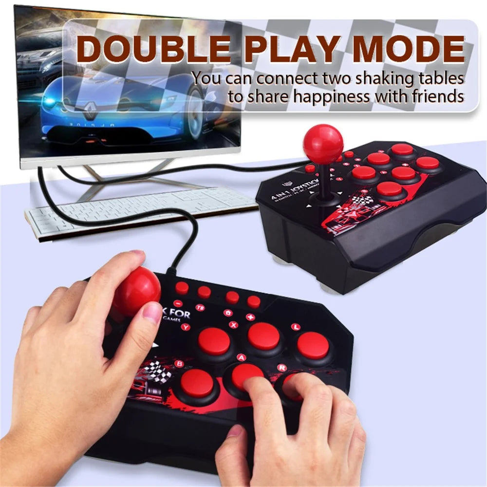 DATA FROG For Nintendo Switch / PS3 / PC / Android Retro Arcade Station Fighting Stick Game Joystick Controller USB Wired Rocker - 2