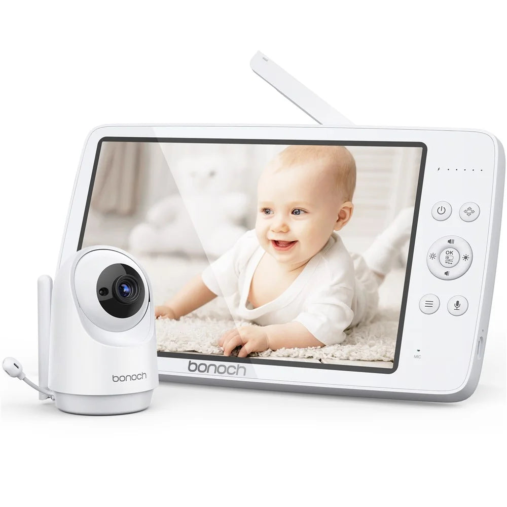 BONOCH BBM07 10 inch Screen Video Baby Monitor with 720P Camera, Two-Way Talk - EU Plug - 1