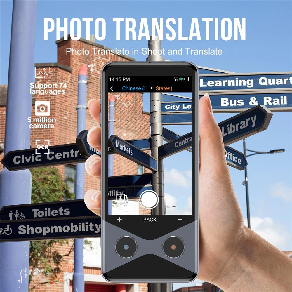 V9000 AI Smart Translator 4G WiFi Offline Photo Translation Device Support 137 Languages - 4