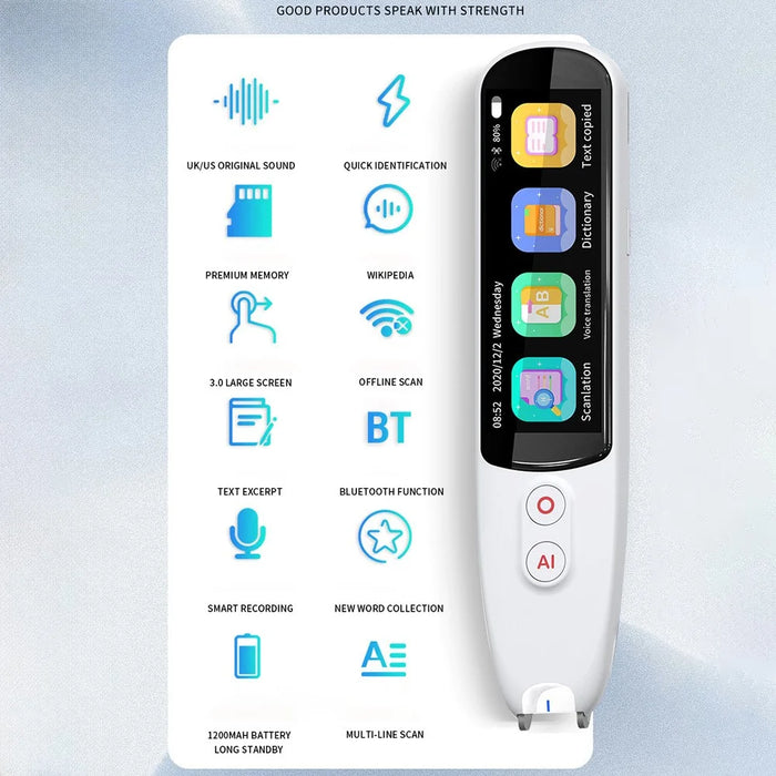 S5A Translation Pen Offline Scanning Photo Translation 3.0 Inch Screen Multi Language Support Voice Text Dictionary - 3