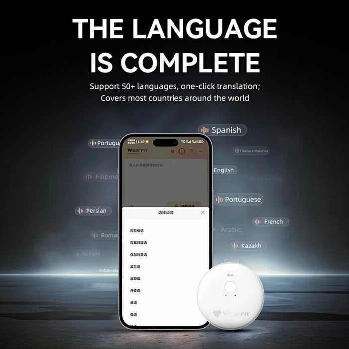 Ai102 Voice Translator Device Real Time Language Translation Smart Instant Scan Translator - Black - 4